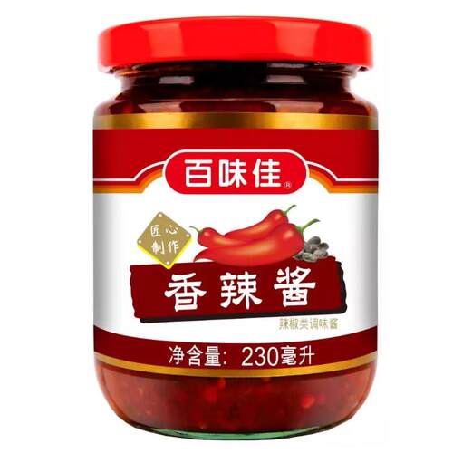 百味佳豆豉香辣酱辣椒拌饭拌面酱即食下饭家用剁椒火锅蘸料瓶装