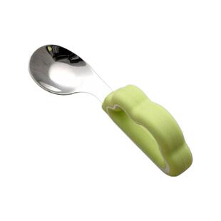 316l元宝勺儿童勺子辅食勺叉自主进食硅胶叉勺餐具套装吃饭训练