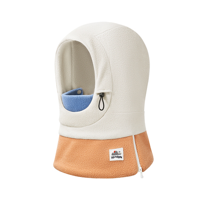 双层暖波绒A类围脖一体帽1件=3件