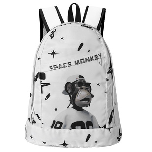 buff系列×Space Monkey联名双肩包高中生书包男美式高街轻便背包