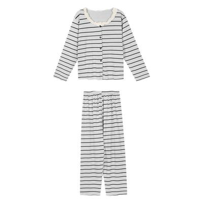 JoyceBra甜美花边条纹德绒睡衣