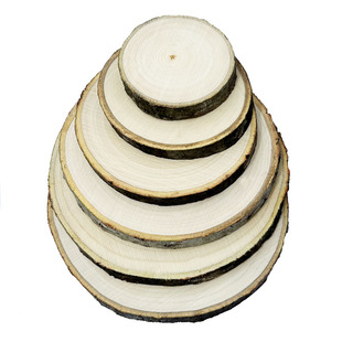 带皮树片圆木片 原木片diy绘画材料手工木片木头片幼儿园装饰木块