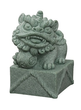 醒狮青砂石茶宠小摆件泡茶吉祥物