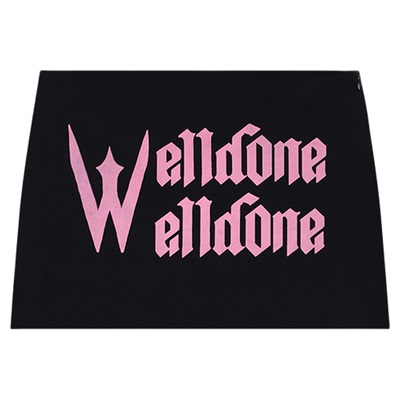 女士迷你裙WE11DONE毛边下摆