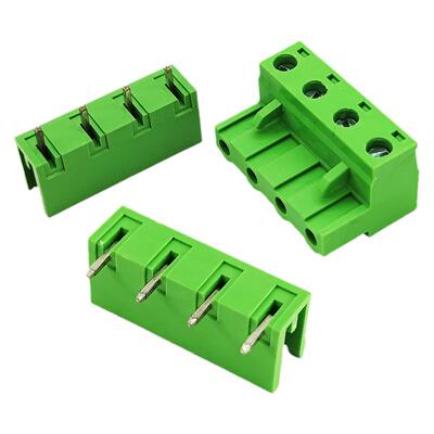 2EDG 7.62mm插拔式接线端子2EDGV/R开口直针座开口弯针座公母整套