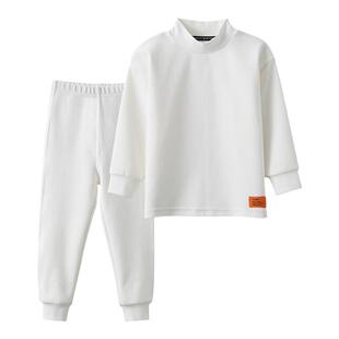 RYSONMOON秋冬保暖吸湿排汗棉半高领上衣打底裤男童女童内搭套装