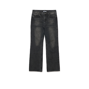 靴型剪影膝下微喇叭牛仔裤 韩国正品PARTIMENTO 舒适挺括百搭长裤