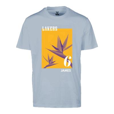 NBA短袖湖人队詹姆斯鲜卉系列