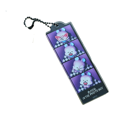 BT21 NEW MANG BASIC系列钥匙链 亚克力 四连拍可爱表情卡通挂件