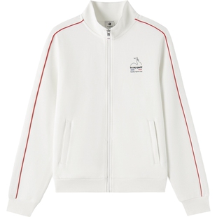 乐卡克法国公鸡2026年春季女款运动高领夹克外套红色新年