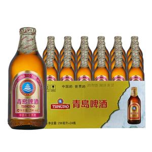 青岛高端小棕金质啤酒296ml×24瓶