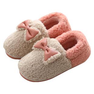 冬季加绒棉拖鞋包跟厚底防滑室内居家情侣拖鞋冬天保暖软底静音鞋