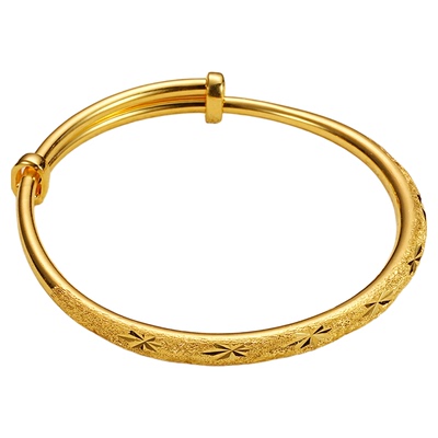 金包银满天星推拉手镯女款