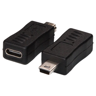 Typec转MicroUSB转接头安卓C母转Mini5pin公迷你T型口v8车载行车记录仪相机5P供电转换器老式充电数据线接口