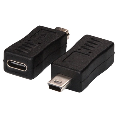 Typec转MicroUSB转接头安卓C母转Mini5pin公迷你T型口v8车载行车记录仪相机5P供电转换器老式充电数据线接口