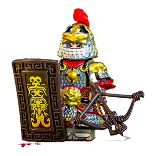中古宋朝士兵盾弩兵铁浮屠第三方益智拼装积木小人仔玩具礼物摆件