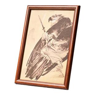 画说金庸 李志清人物框画 独孤求败款 金庸武侠小说图书周边  宣纸画 实木画框 仿古仿真 创意摆件 现货