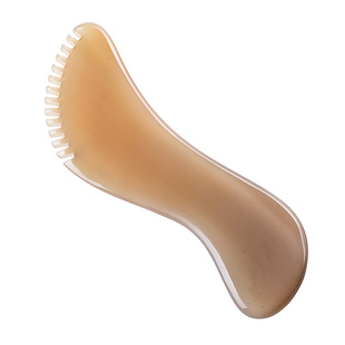 天然正品白水牛角脸部刮痧板 女王妙梳