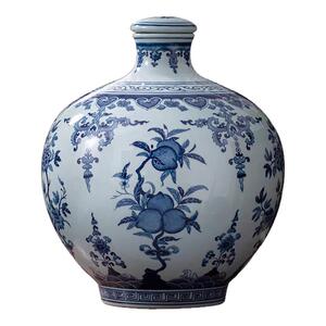 景德镇手绘青花密封仿古陶瓷酒坛