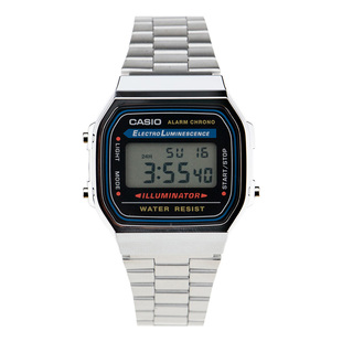 卡西欧CASIO复古时尚INS潮流方形男士多功能电子手表A168WA-1