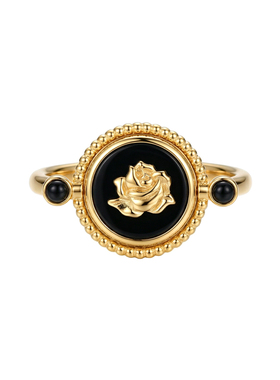 《禁忌之歌》原创纯银黑玛瑙戒指