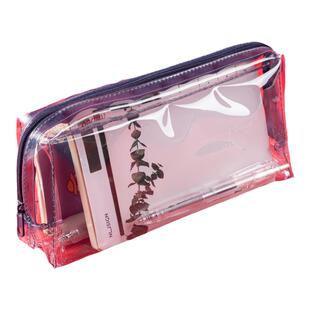 得力考试笔袋透明立体大容量高考中考铅笔文具盒收纳袋高颜值ins风男女生通用连中三元大学生考试专用防泼水