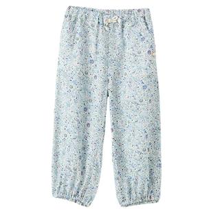 tartineetchocolat法国巧克力童装25夏季新款女童松紧腰碎花裤子