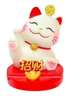 创意招财猫小笔筒生手机支架