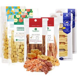 NaturalCore狗零食鸭肉干鸡肉奶酪幼犬磨牙棒耐咬营养组合530g