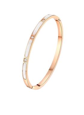 【自营】daisy beauty白贝母竹节手镯女钛钢手镯高级感素圈手镯子