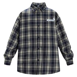 [李宏毅同款]404MOB潮流格子长袖衬衫男秋季炸街穿搭潮流学生外套