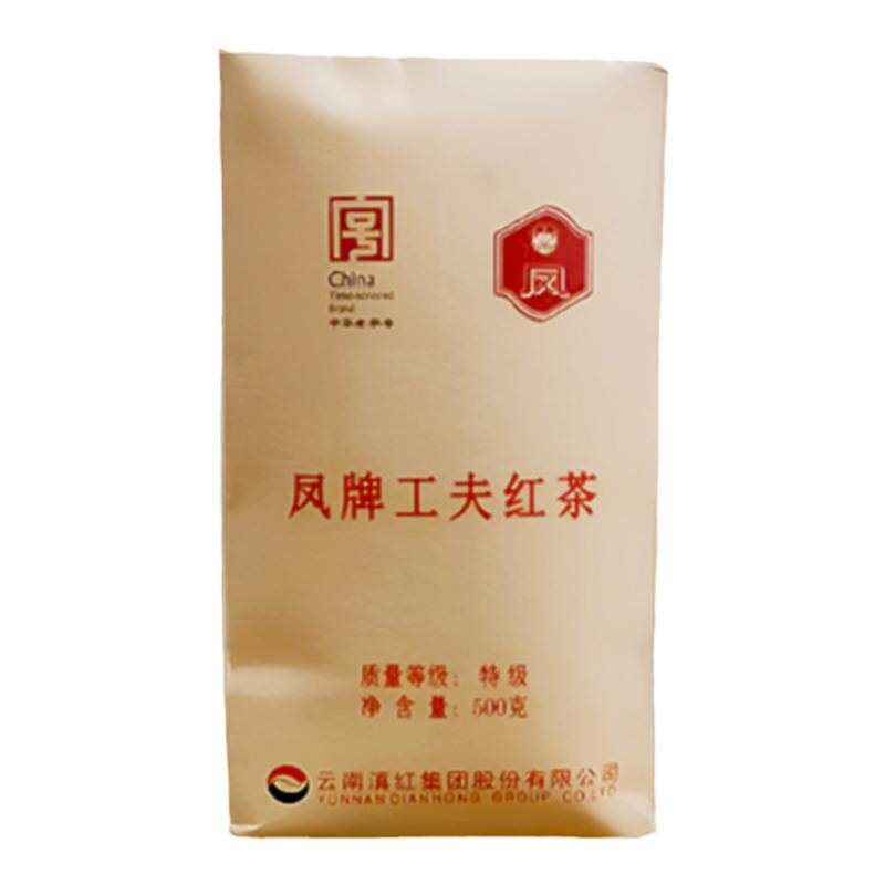 凤牌云南滇红茶正宗浓香口粮茶奶茶原料特级工夫茶叶实惠散装500g
