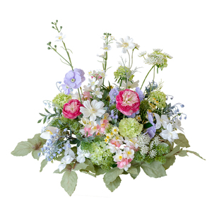 自然小清新假花仿真花餐桌花摆花轻奢高端酒店会议宴会桌装饰摆件