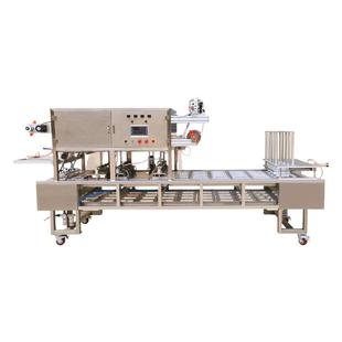 直线式封口机全自动桶装方便面铝箔盖即食泡饭粉丝米线包装机高效