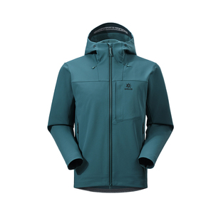 KAILAS凯乐石M8IC连帽软壳外套防风防泼薄绒保暖透气防静电徒步男