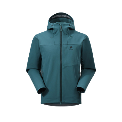 KAILAS凯乐石M8IC连帽软壳外套防风防泼薄绒保暖透气防静电徒步男
