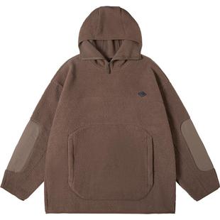 NMAX大码潮牌男装秋季双面摇粒绒厚实卫衣御寒锁温连帽外套