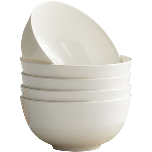 唐山骨瓷碗家用套装白色饭碗米饭碗陶瓷碗2025新款面碗餐具白瓷碗