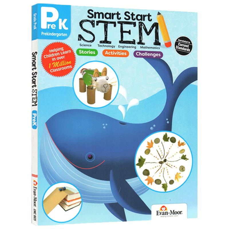 幼儿园小中大班Evan Moor美国加州教材课本Smart Start STEM pre-k Science科学英语练习册聪慧启蒙系列儿童学科教育课程英文原版