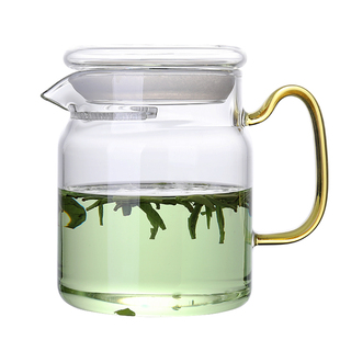 公道杯玻璃带茶漏一体加厚耐热分茶杯大号月牙公杯带盖过滤泡茶器