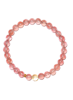 CrystalC草莓晶黄水晶招桃花手链