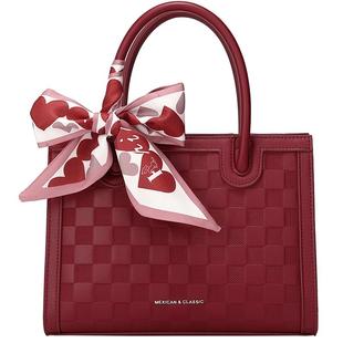 稻草人包包女新款手提包结婚女包百搭新娘礼物小众斜挎包红色婚包