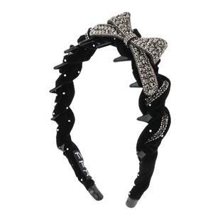 FFX弗弗西【浮光蝶影]黑色蝴蝶结满钻发箍女高颅顶发饰高级感精致
