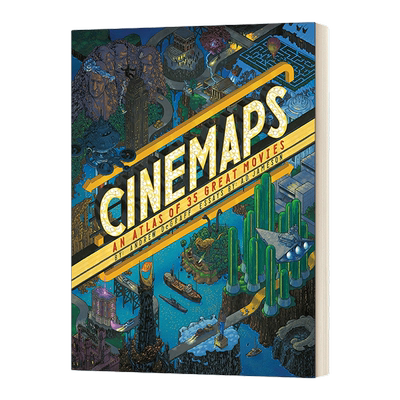英文原版 Cinemaps An Atlas of 35 Great Movies 空想电影地图 Andrew DeGraff安德鲁 德格拉夫 精装 英文版 进口英语原版书籍