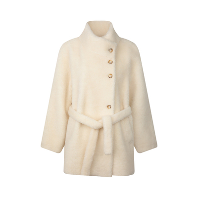 羊羔毛立领毛茸茸皮草