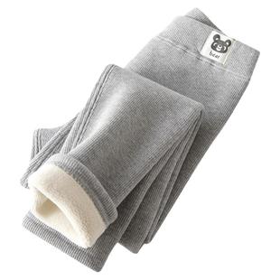 特厚女童打底裤冬季加绒加厚儿童外穿一体羊羔绒保暖棉裤宝宝裤子