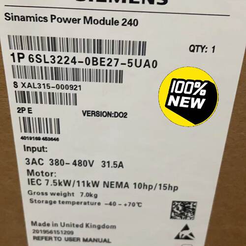 议价6SL3224-0BE27-5UA0西门子全新G120 功率