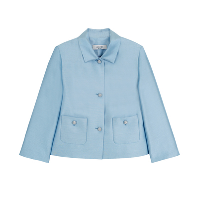 真丝羊毛短富家女外套小西装