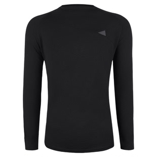 灰壳美利奴羊毛COOLMAX混纺速干长袖户外男网眼排汗透气美丽诺t恤