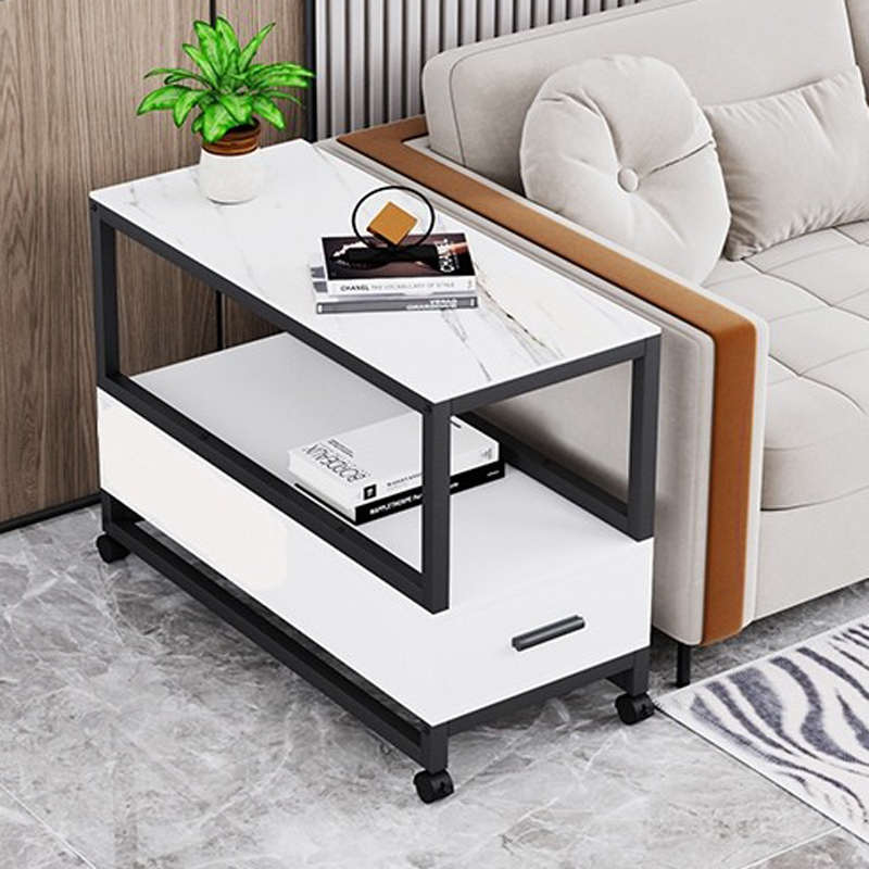 沙发边几岩板客厅小户型茶几方桌现代简约轻奢长方形角几床头边柜